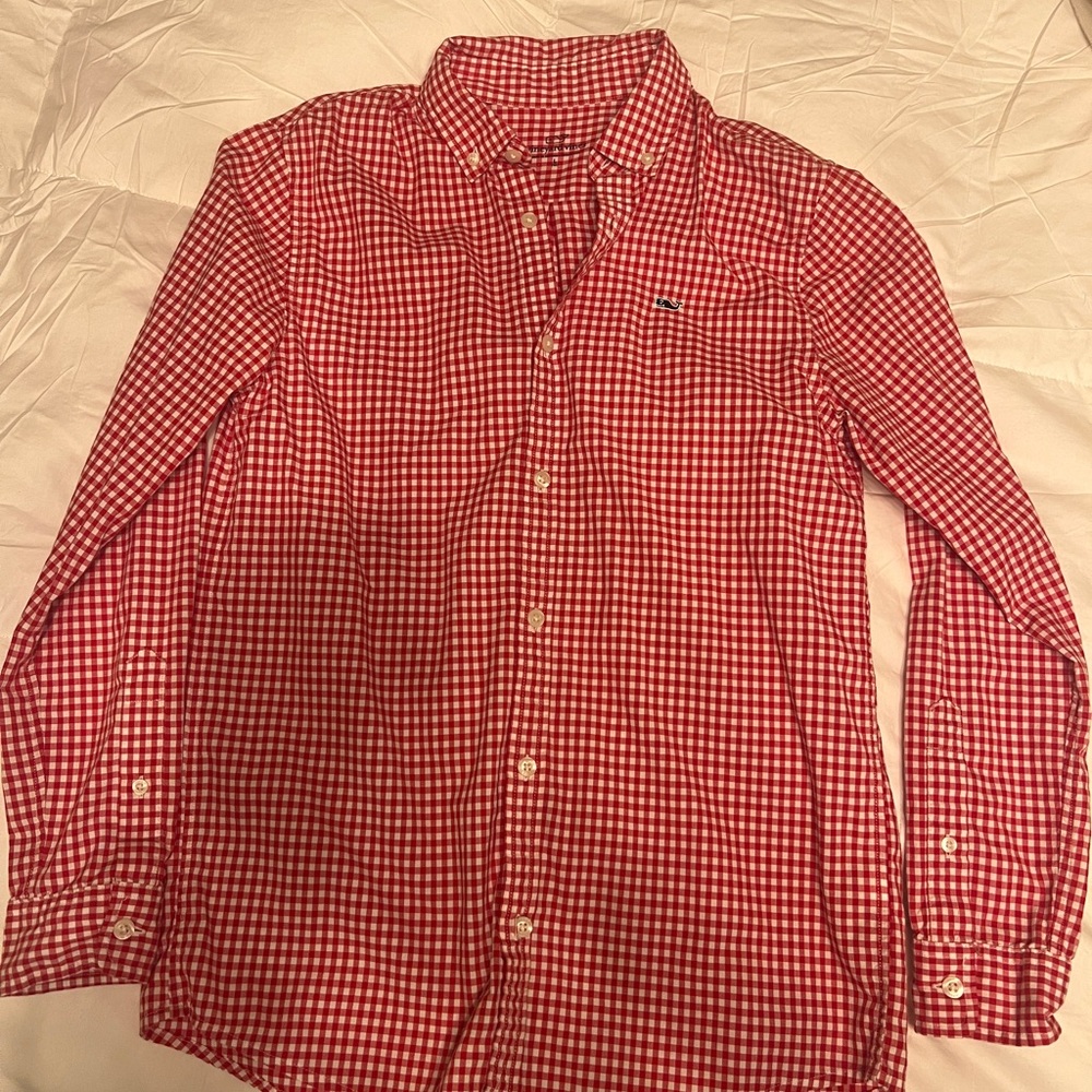 Vineyard Vines Red Checkered Men's Shirt